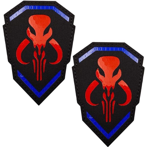 2 stk. Mythosaurus reflekterende patches - Star Wars infrarød patch