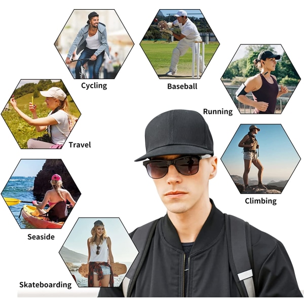 Baseball keps Casual Unisex 6 Panel Justerbar Bomull Enfärgad Sport