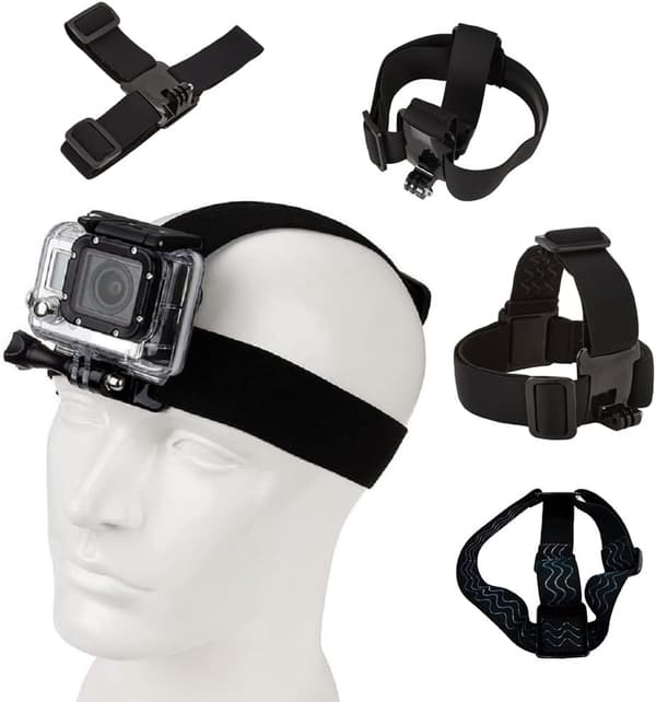 Basics Hodebånd Kameramontering for GoPro Kompatibel med Gopro H