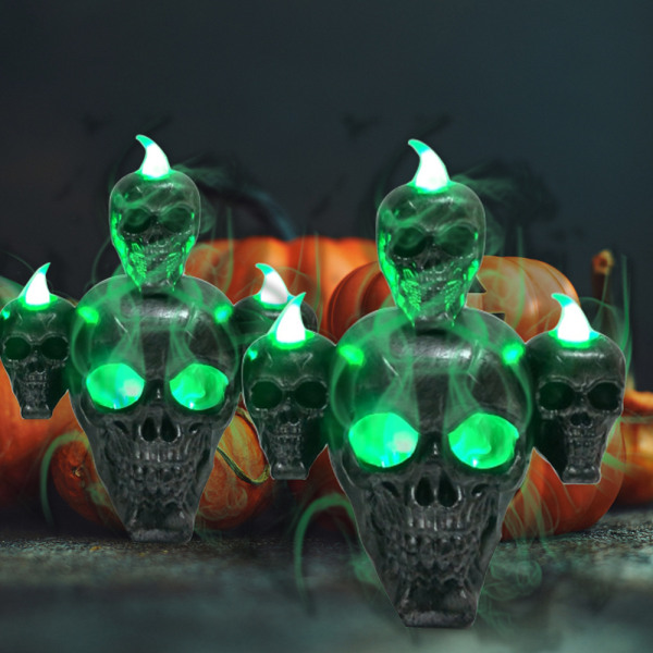 2022 Ny Halloween-skalle med lysdekorasjoner Halloween-dekor