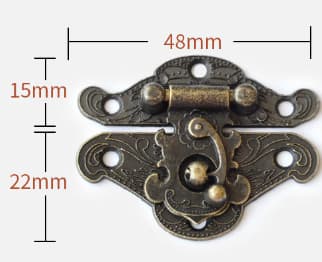 2 stk (L) Antikke pregede låser Hasp Latch Trelås