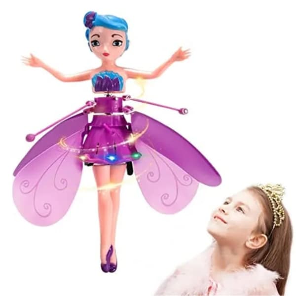 Kelluva lentävä keiju lelu, USB Sky Dancer - violetti