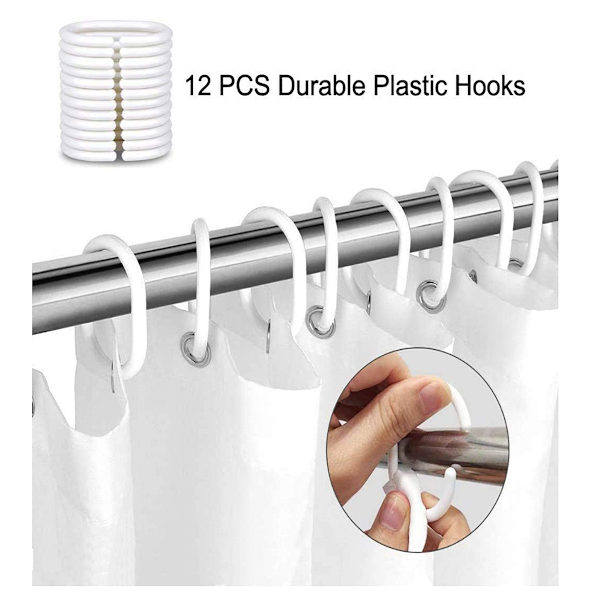 Duschdraperi set, mögelresistent 180 x 180 cm (71 x 71 tum)