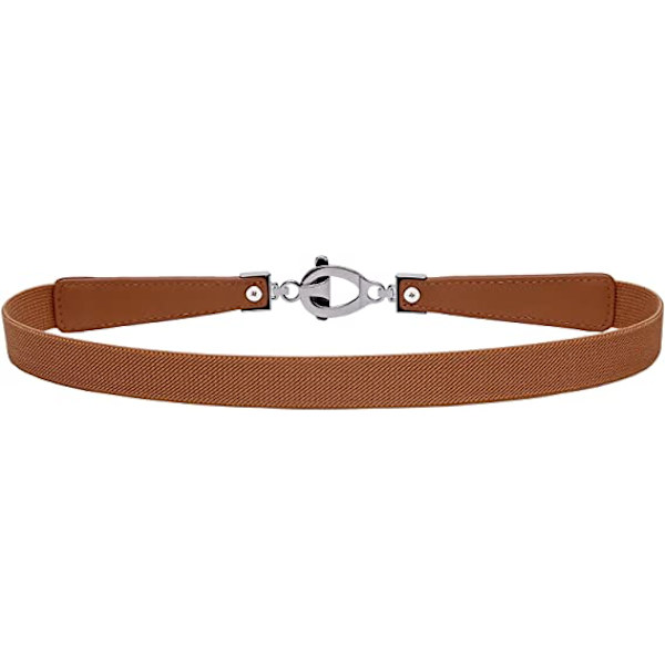 Dam 0,8\" bredd smal elastisk midjebälte stretch cinch bälte T