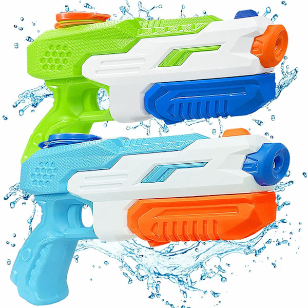 2-pack sommarvattenpistoler för poolleksaker med 11 m långt avstånd