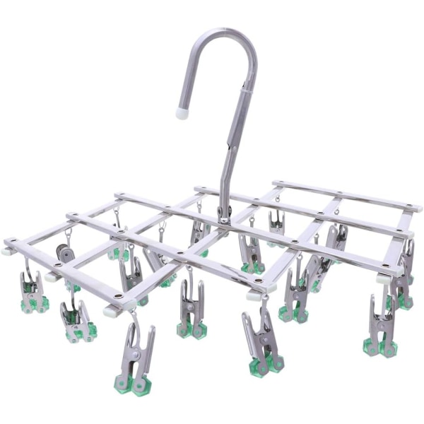 Stainless Steel Drying Rack, Green Foldable Drying Racks Hanger,