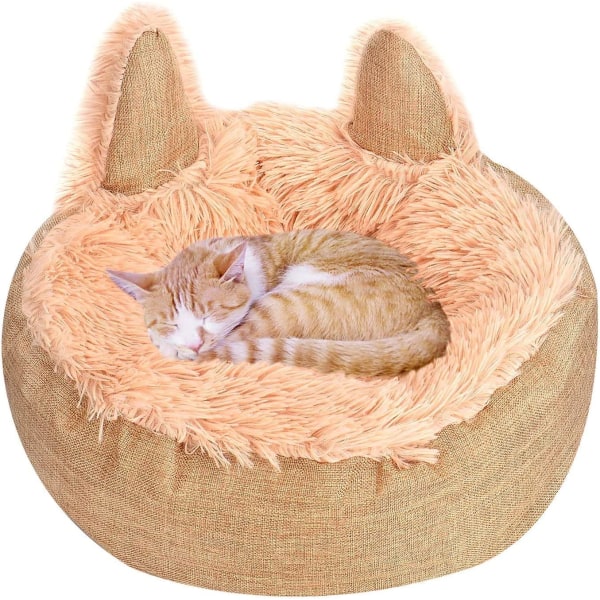 Husdjurssäng, mjuk säng för katter, rund säng för hundar, plyschsäng dimensioner