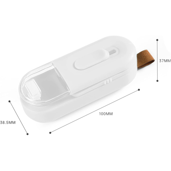 2 in 1 Mini Sealer (Valkoinen), Kannettava Muovipussien Sulkija