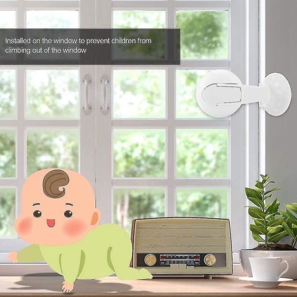 10 stk. børnesikkerhedssugkop vindueslås baby multi-fun