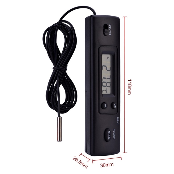 Digital LCD-temperaturmätare Elektronisk termometer Tempera