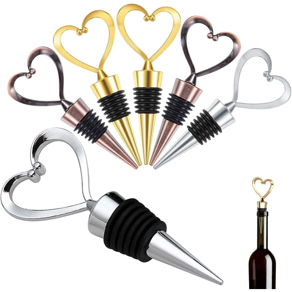 6 Pcs Wine Bottle Stopper, Zinc Alloy Wine Stopper for Wine Coll