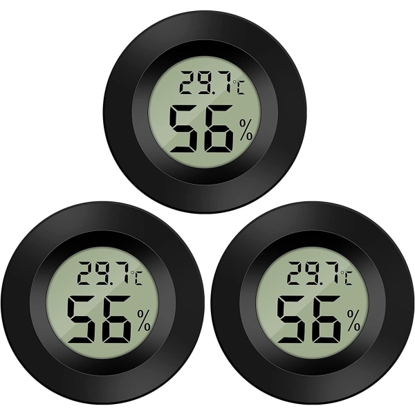 3 STK Mini Digital LCD Termometer Hygrometer Temperatur Humidi