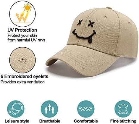Baseball Cap, Bomulds Anti-Sol Baseball Cap med Broderet, Mand