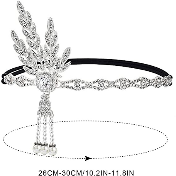20-luvun pääpanta, 20-luvun Gatsby-kruunu, pääpanta, Gatsby Flapper Vintage