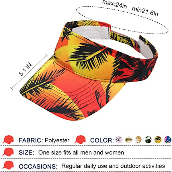 Dame Visor - Golf Tennis Visor Sol Visor Cap Unisex Sport Hat