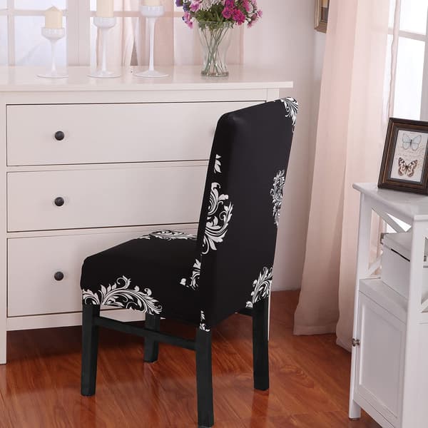 Sæt med 6 spisebordsstolebetræk Stretch Slipcovers Elastiske stole C