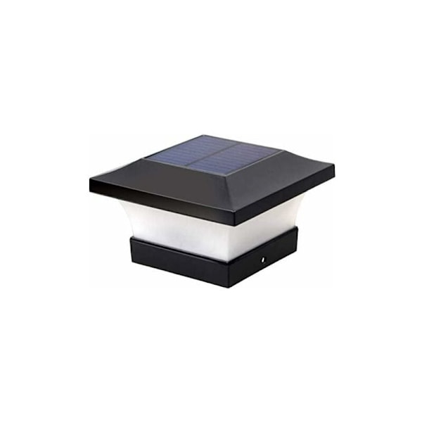 Solcelle Stolpe Solcelle Lys, Solcelle Stolpe Solcelle Stolpe Lampe Solcelle Søyle Lampe Vanntett Utendørs Kolonne Lampe LED Solcelle Lampe for Tregjerder, Terrasse, Gjerde