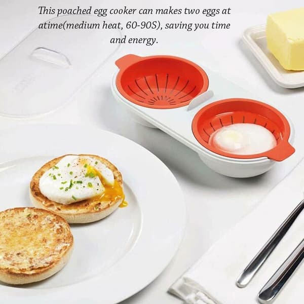Egg Oppbevaringsboks - 2 Rom (oransje)