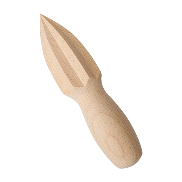 Manual Beech Wood Lemon Squeezer Paintless Solid Wood Lemon Cone