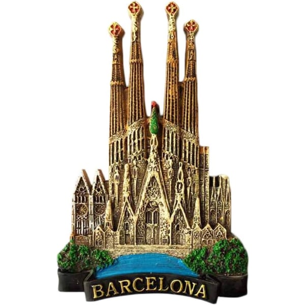 3D Barcelona Spanien souvenir køleskabsmagnet, bolig- og køkkenindretning