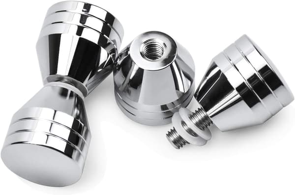 Set med 2 dørhåndtak i rustfritt stål, 6 × 3 cm dusjdørknott