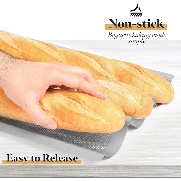 Non-stick baguetteform - 38,5 cm x 24,5 cm x 2,4 cm - Perfora