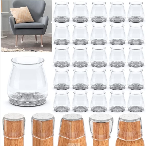 32 kpl silikoniset tuolin jalkasuojat (harmaa), tuolin jalkasuojat