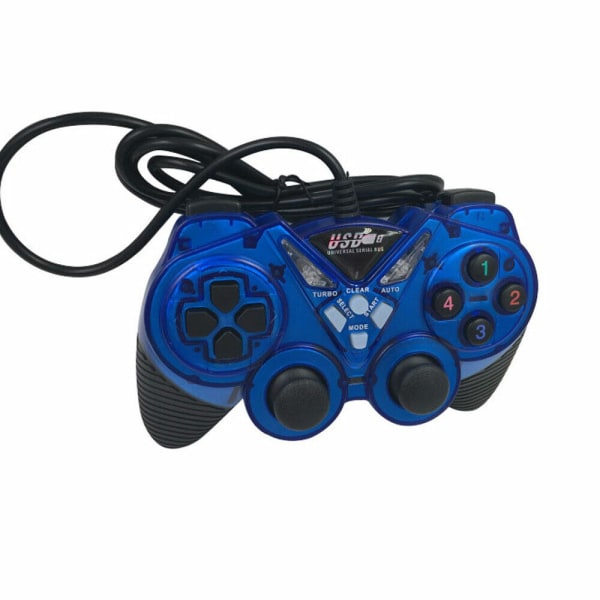 USB Wired Game Controller Gamepad Joypad Double Vibration fo