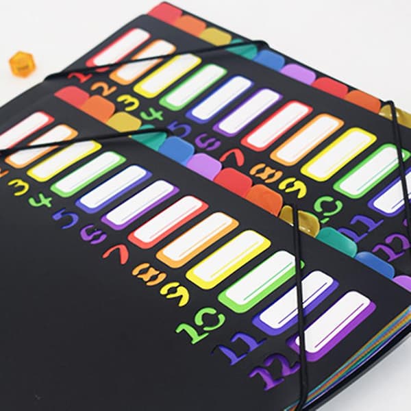 Filmapp Rainbow Color Digital Index Card Folder Classifi