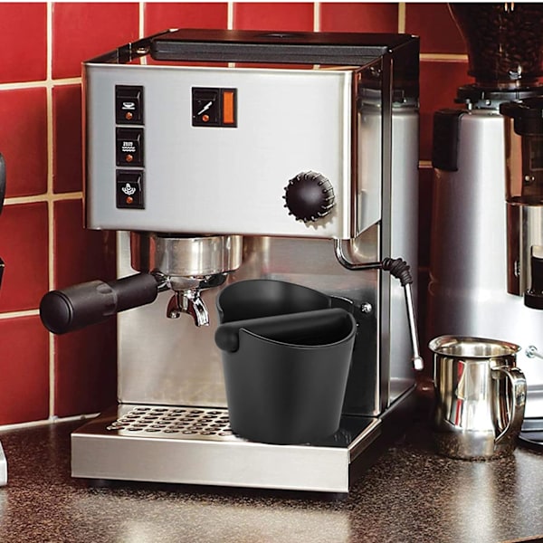 Espresso Knock Box, Espresso Knock Box Kaffeaffaldsbeholder, med aftagelig Knock Bar og holdbar dæmpende Barista Style skridsikker bund
