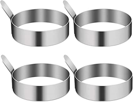 1 Pack Äggring, Äggform Ring 3,5 tum Non Stick Rostfritt Stål