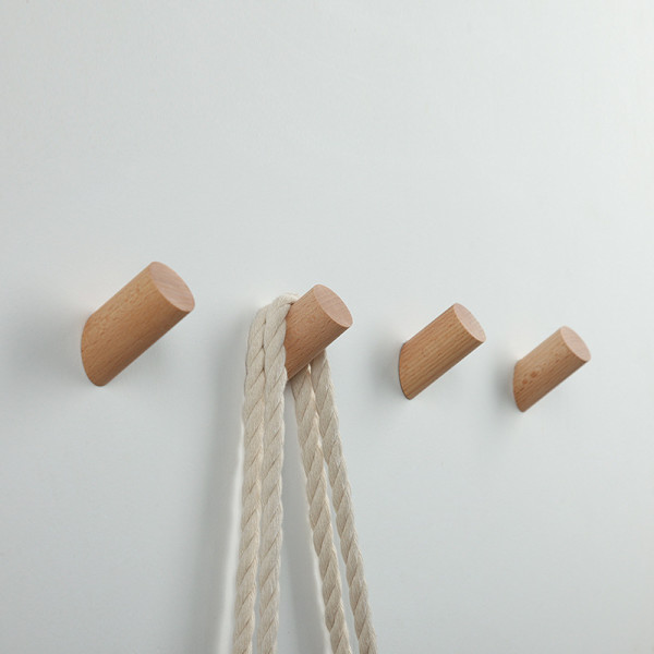 TDDL 6-pack Träväggkrok Cylindrisk Träkrok 6