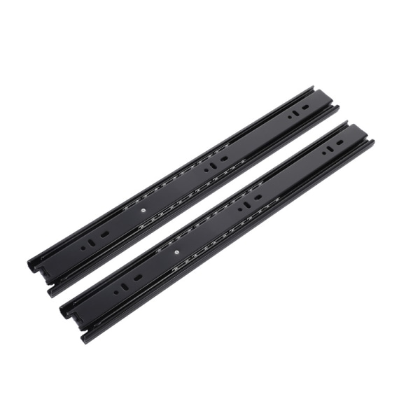 1 pair (2 PCS) Full Extension Slides Black 300mm Telescopic Slid