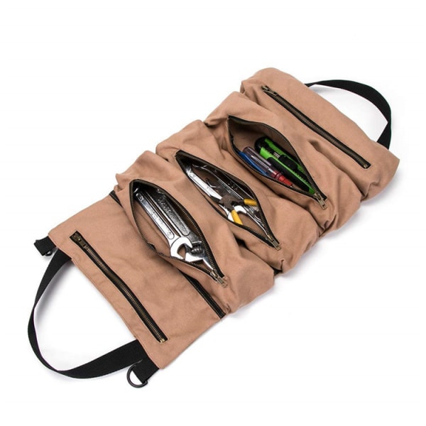 Multi Use Tool Roll Up Zip Bag Wrench Tools Pouch Organizer