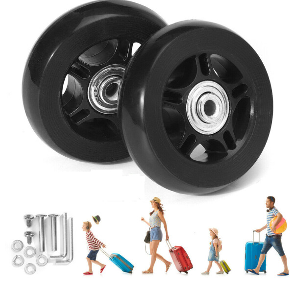 Ersättningshjul för resväska, svängbara gummihjul