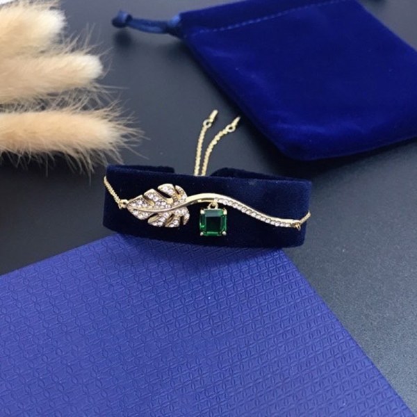 Öppen Guld Palm Blad Armband Honung Boudoir Flickvän Födelsedag