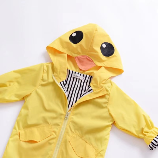 Toddler Baby Boy Girl And Duck Raincoat Cute Cartoon Hoodie Zipp