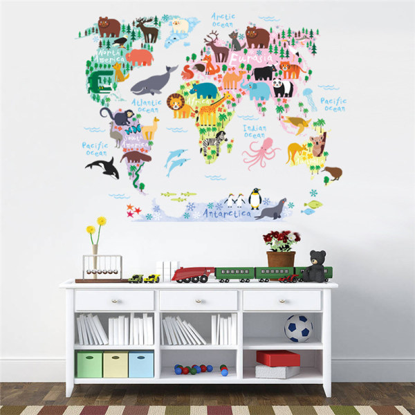 Wall Stickers Animal World Wall Stickers Mural Decals til soveværelse
