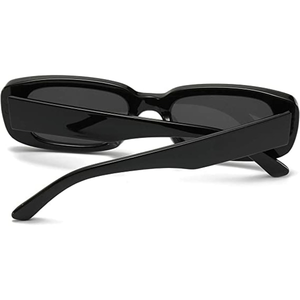 Rektangulære solbriller for kvinner Menn Trendy retro mote solbriller