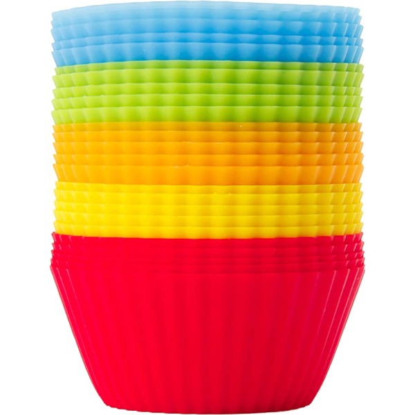 Silikone muffinforme - 25 stk - Genanvendelig cupcake form - BPA