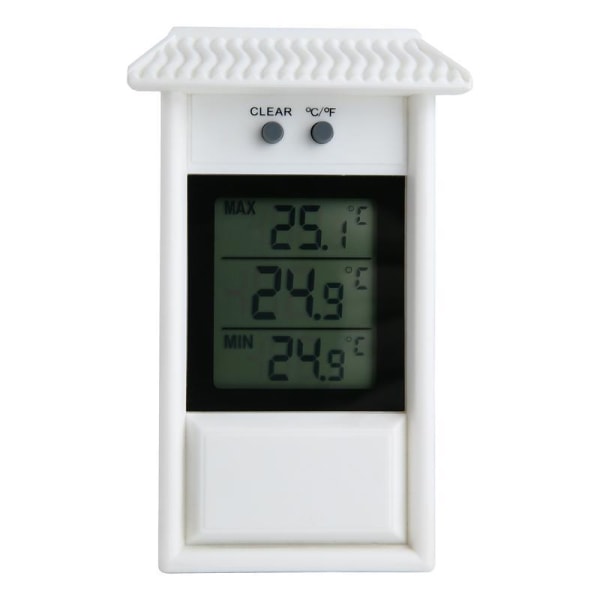 Vit - 1 st inomhus/utomhus digital termometer, utomhustemp
