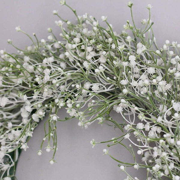 Valkoinen Gypsophila Wreath, keinotekoinen Gypsophila Flower Garland Sp