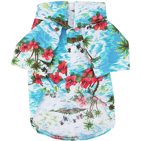 PET Fashion Hawaiian hundeskjorte (m), pustende t-skjorte, comforta