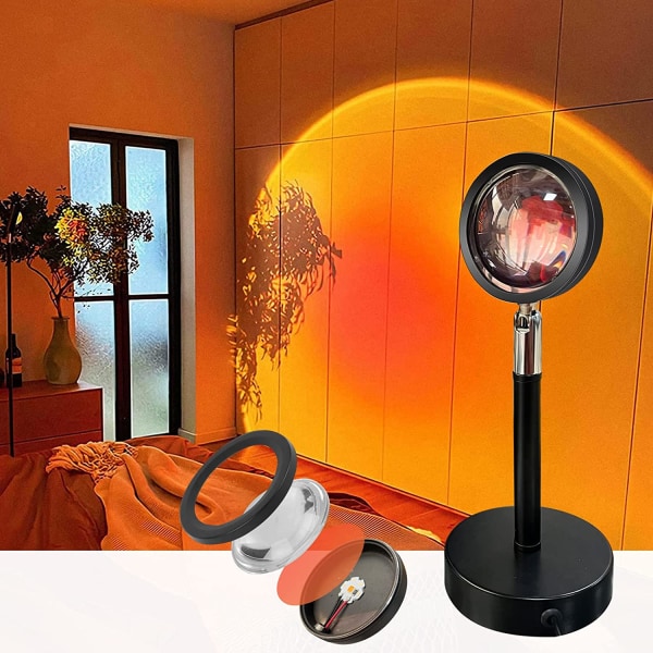 Sunset Red Projector Light, Sunset Projection LED Light, Night L