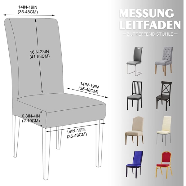 ((Grå)) Stolsöverdrag 1 st, Stretch Stolsöverdrag Mode