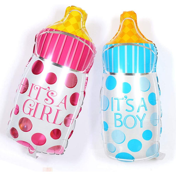 Powder Gender Reveal 16-pack oppblåsbare folieballonger for fest,