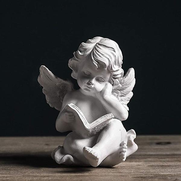 Læsebog Engel Statue, Kerub Vinger Engel Statue Figur i