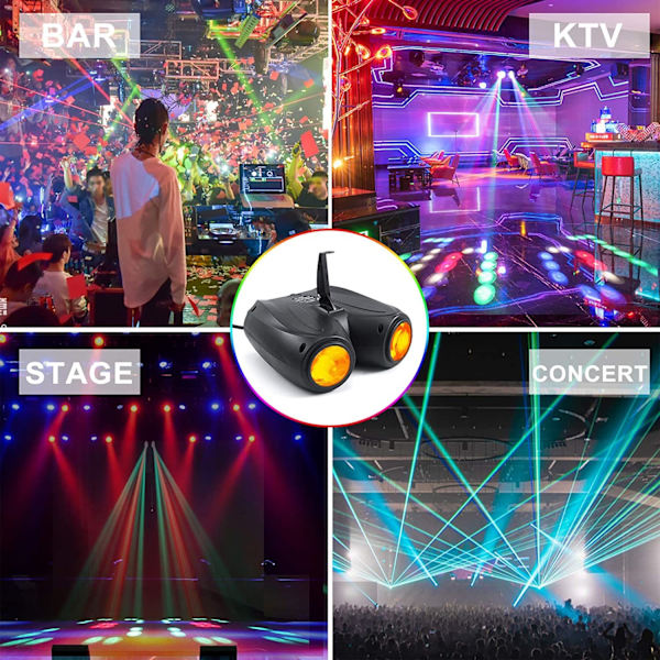 Led dobbelthodet diskolys farge DJ festlys prosjekt