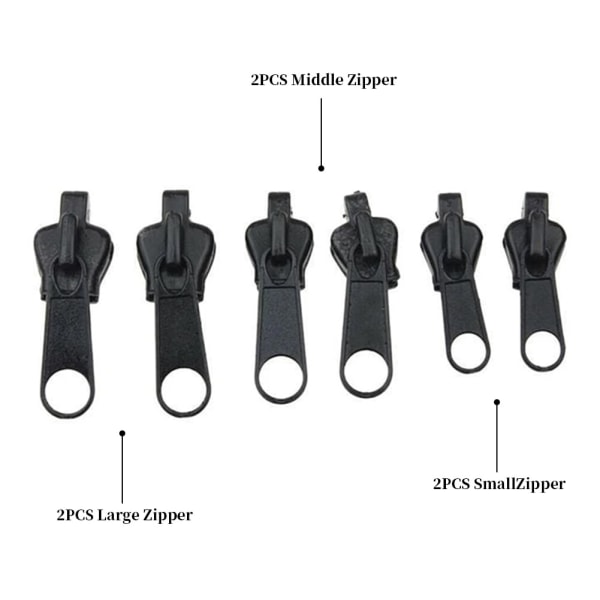60 stk Instant Zipper Universal Instant Fix Zipper Repair Kit