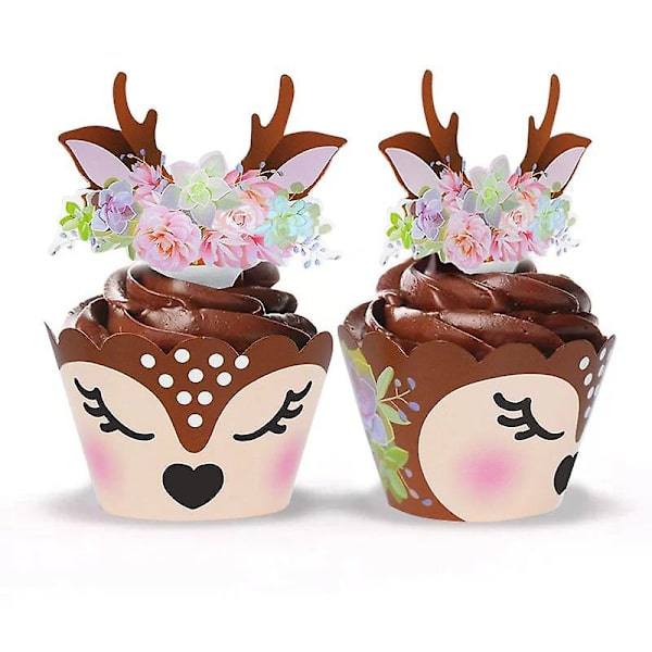 24 sæt standardstørrelse kagekopper cupcake wrapper liner til Bi